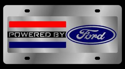 Eurosport Daytona - Eurosport Daytona 1590-1 Stainless License Plate Powered By Ford Logo