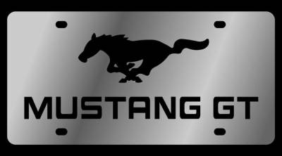 Eurosport Daytona - Eurosport Daytona 1522-1 Stainless License Plate Mustang GT Pony Logo