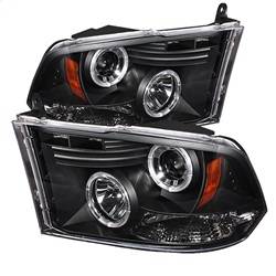Spyder Auto - Spyder Auto 5010032 Black/Clear Halo Projector Headlights for Dodge Ram