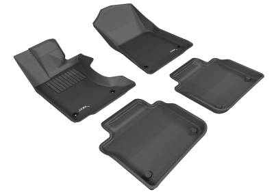 3D MAXpider - MAXpider L1LX03001509 Kagu Floor Mat Front Rear Black for GS350