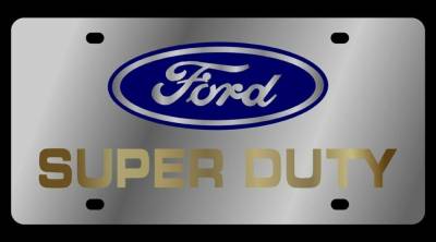 Eurosport Daytona - Eurosport Daytona 1504-2 Stainless License Plate Ford Super Duty Logo