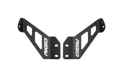Rigid Industries - Rigid Industries 20" LED Light Hood Mount Brackets for Wrangler JL 41664