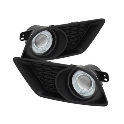 Spyder Auto - Spyder Auto 5073273 Halo Projector Fog Lights Black/Clear for 11-14 Charger