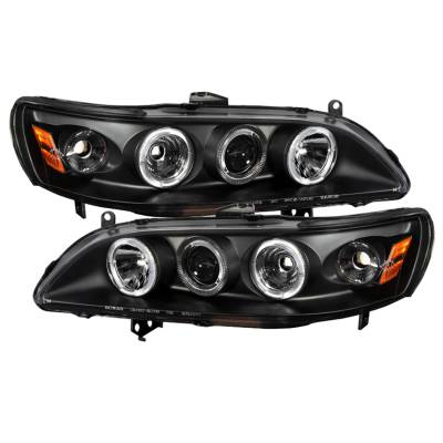 Spyder Auto - Spyder Auto 5010728 Black/Clear LED Halo Projector Headlights