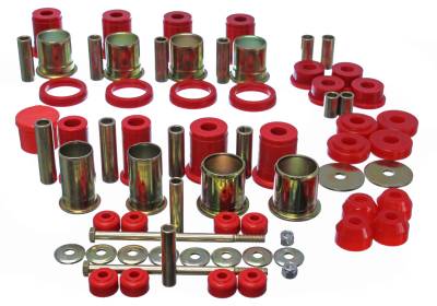 Energy Suspension - Energy Suspension 3.18131R Hyper-Flex Bushing Kit Red for Chevy & Pontiac