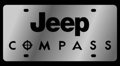 Eurosport Daytona - Eurosport Daytona 1487-1 Stainless License Plate Compass Logo for Jeep