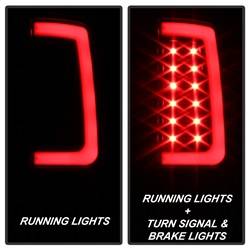 Spyder Auto - Spyder Auto 5084743 Black LED Light Bar Taillights for 07-13 Sierra