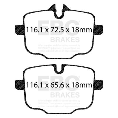 EBC Brakes - EBC Brakes DP32089C Redstuff Ceramic Low Dust Brake Pads