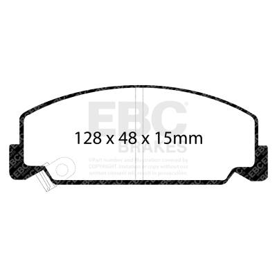 EBC Brakes - EBC Brakes S4KF1398 S4 Kits Redstuff & USR Rotor for 88-91 Civic