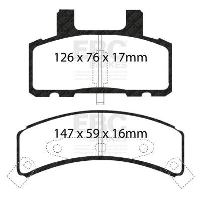 EBC Brakes - EBC Brakes DP41273R Yellowstuff Street & Track Brake Pads