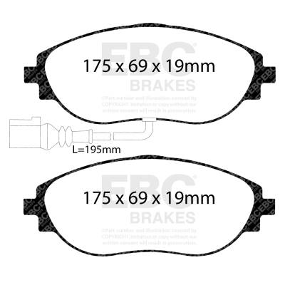 EBC Brakes - EBC Brakes DP32127C Redstuff Ceramic Low Dust Brake Pads
