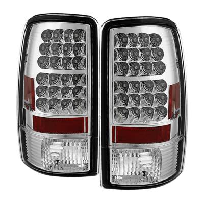 Spyder Auto - Spyder Auto 5001535 Chrome/Clear LED Taillights