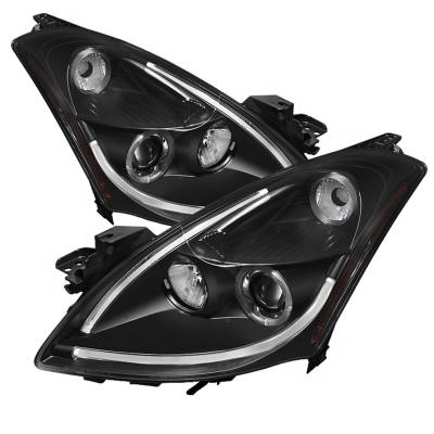 Spyder Auto - Spyder Auto 5076830 Black/Clear LED Halo Projector Headlights