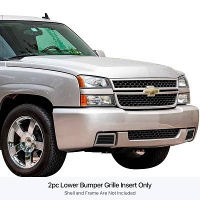 APS - APS Stainless Billet Bumper Grille Black Silverado 1500 SS GR03HEC05J