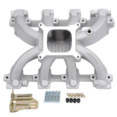 Edelbrock - Edelbrock 29087 Victor Jr. Small Block Chevy LS1 Carbureted Intake Manifold Only