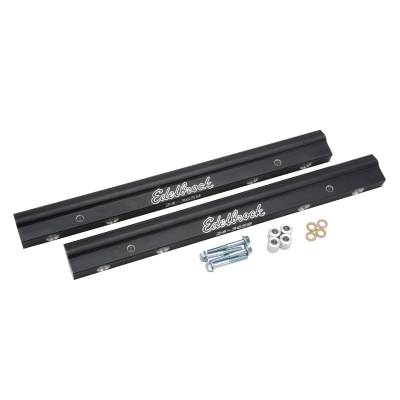 Edelbrock - Edelbrock 3659 Fuel Rail Kit for Big-Block Chevy -8 AN Black Finish