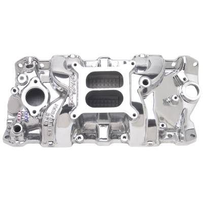 Edelbrock - Edelbrock 71011 Performer RPM Small Block Chevy Polished Intake Manifold