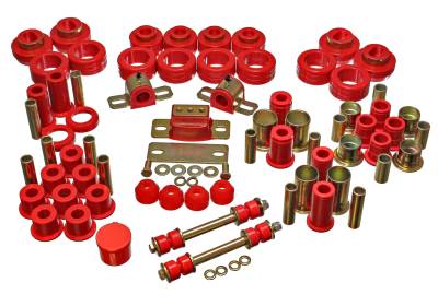 Energy Suspension - Energy Suspension 3.18106R Hyper-Flex Master Bushing Kit Red