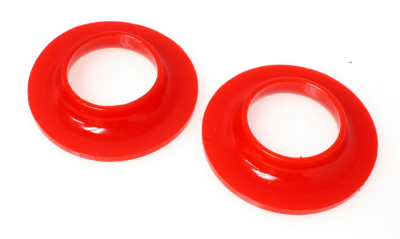 Energy Suspension - Energy Suspension 3.6108R Coil Spring Isolator Set Rear Polyurethane Red