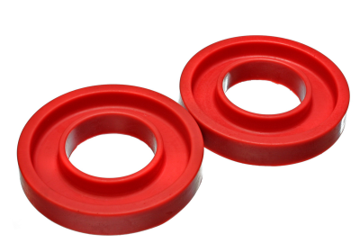 Energy Suspension - Energy Suspension 9.6105R Coil Spring Isolator Set Rear Polyurethane Red