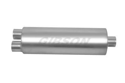 Gibson Performance Exhaust - Gibson 788050S Superflow Muffler 3" Inlet/Outlet 304 Stainless Steel
