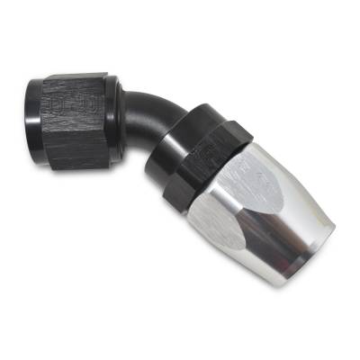 Russell - Russell 610093 Full Flow Hose End 45-DEG End Black/Silver -06AN