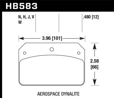 Hawk Performance - Hawk Performance DR-97 Motorsports Brake Pads HB583J.480