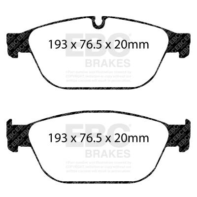 EBC Brakes - EBC Brakes DP32087C Redstuff Ceramic Low Dust Brake Pads for A8 Quattro SQ5