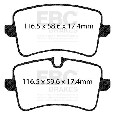 EBC Brakes - EBC Brakes DP32082C Redstuff Ceramic Low Dust Brake Pads