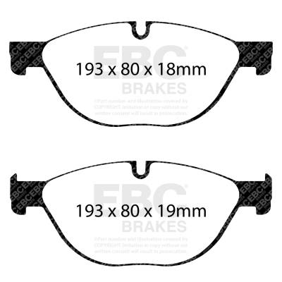 EBC Brakes - EBC Brakes DP32019C Redstuff Ceramic Low Dust Brake Pads