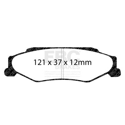 EBC Brakes - EBC Brakes DP31160C Redstuff Ceramic Low Dust Brake Pads for 97-13 Corvette XLR