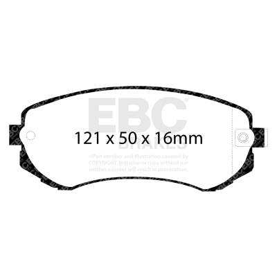 EBC Brakes - EBC Brakes DP41279R Yellowstuff Street & Track Brake Pads for 89-96 Nissan 240SX