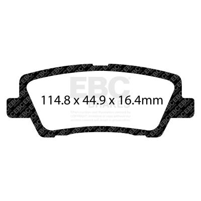 EBC Brakes - EBC Brakes DP43012R Yellowstuff Street & Track Brake Pads for 13-18 ATS CTS