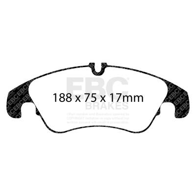 EBC Brakes - EBC Brakes DP32022C Redstuff Ceramic Low Dust Brake Pads