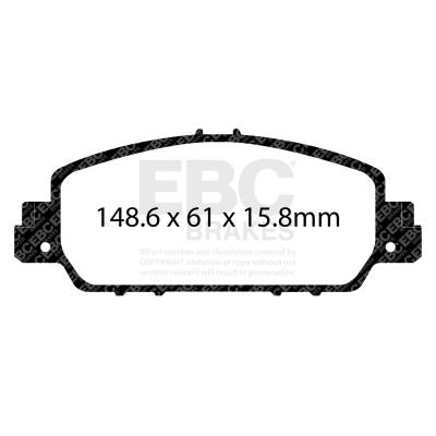EBC Brakes - EBC Brakes DP43014R Yellowstuff Street & Track Brake Pads for Accord HR-V