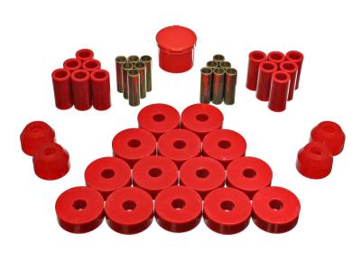 Energy Suspension - Energy Suspension 2.18104R Hyper-Flex Master Bushing Kit Red