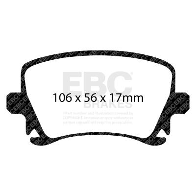 EBC Brakes - EBC Brakes S12KR1222 S12 Kits Redstuff & RK Rotors for Golf R Passat R32