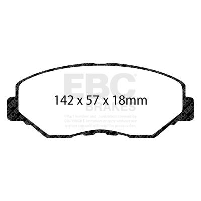 EBC Brakes - EBC Brakes S4KF1611 S4 Kits Redstuff & USR Rotor for 13-15 Accord ILX