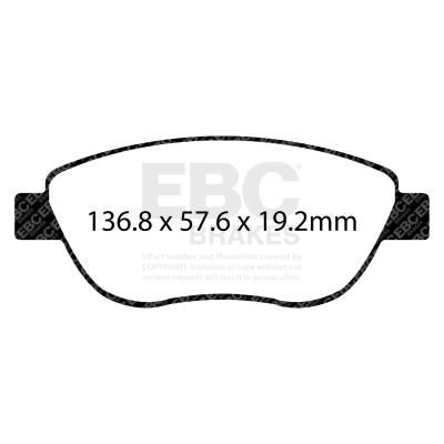 EBC Brakes - EBC Brakes S4KF1790 S4 Kits Redstuff & USR Rotor for 14-17 500