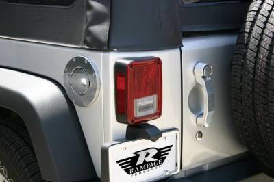 Rampage - Rampage 85001 Billet Style Fuel Door Cover for 07-18 Wrangler JK