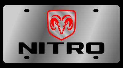 Eurosport Daytona - Eurosport Daytona 1481-1 Stainless License Plate Nitro Logo for Dodge