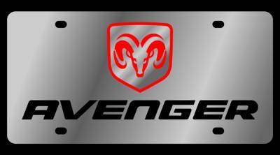 Eurosport Daytona - Eurosport Daytona 1483-1 Stainless License Plate Avenger Logo for Dodge