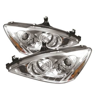 Spyder Auto - Spyder Auto 5010643 LED Halo Projector Headlights Chrome/Clear for 03-07 Accord