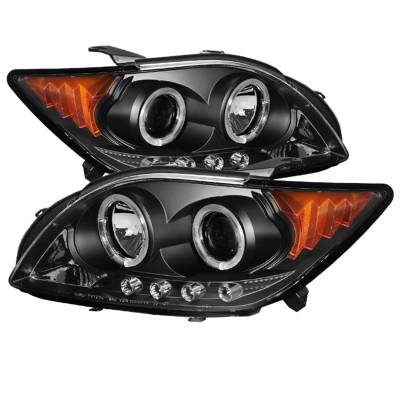 Spyder Auto - Spyder Auto 5073303 Black/Clear LED Halo Projector Headlights