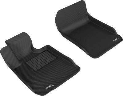 3D MAXpider - MAXpider L1BM00611509 Kagu Floor Mat Front Black BMW 3 Series Sedan