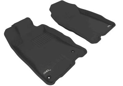 3D MAXpider - MAXpider L1HD03511509 Kagu Floor Mat Front Black Honda CR-Z