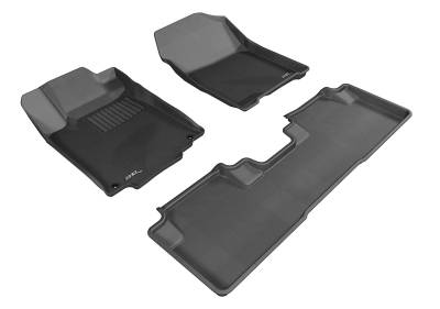 3D MAXpider - MAXpider L1HD04301509 Kagu Floor Mat Front Rear Black Honda CRV