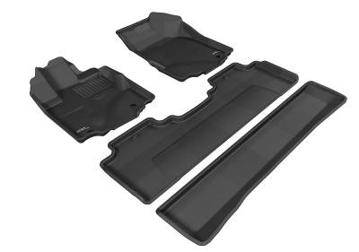 3D MAXpider - MAXpider L1HD03901509 Kagu Floor Mat Front Rear Black Honda Ridgeline