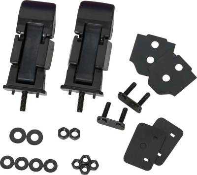 Kentrol - Kentrol 50489 Black Hood Catch Pair for 97-06 Jeep Wrangler TJ