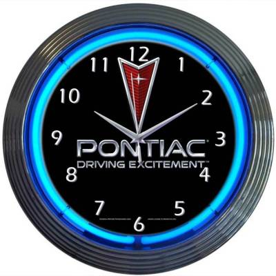Neonetics - Neonetics 8DRIVIN Pontiac Driving Excitement Neon Clock